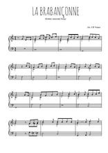Téléchargez l'arrangement pour piano de la partition de La brabançonne en PDF